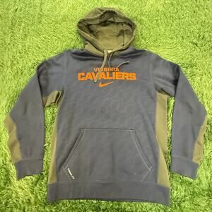 Nike University of Virginia Blue | Gray Pullover Small Sweatshirt Hoodie NCAA